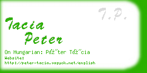 tacia peter business card